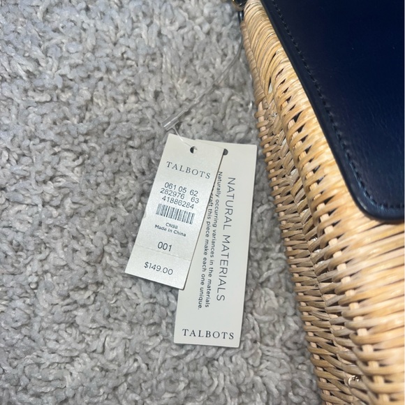 Talbots wicker shoulder bag purse spring bag NWT - Picture 9 of 10